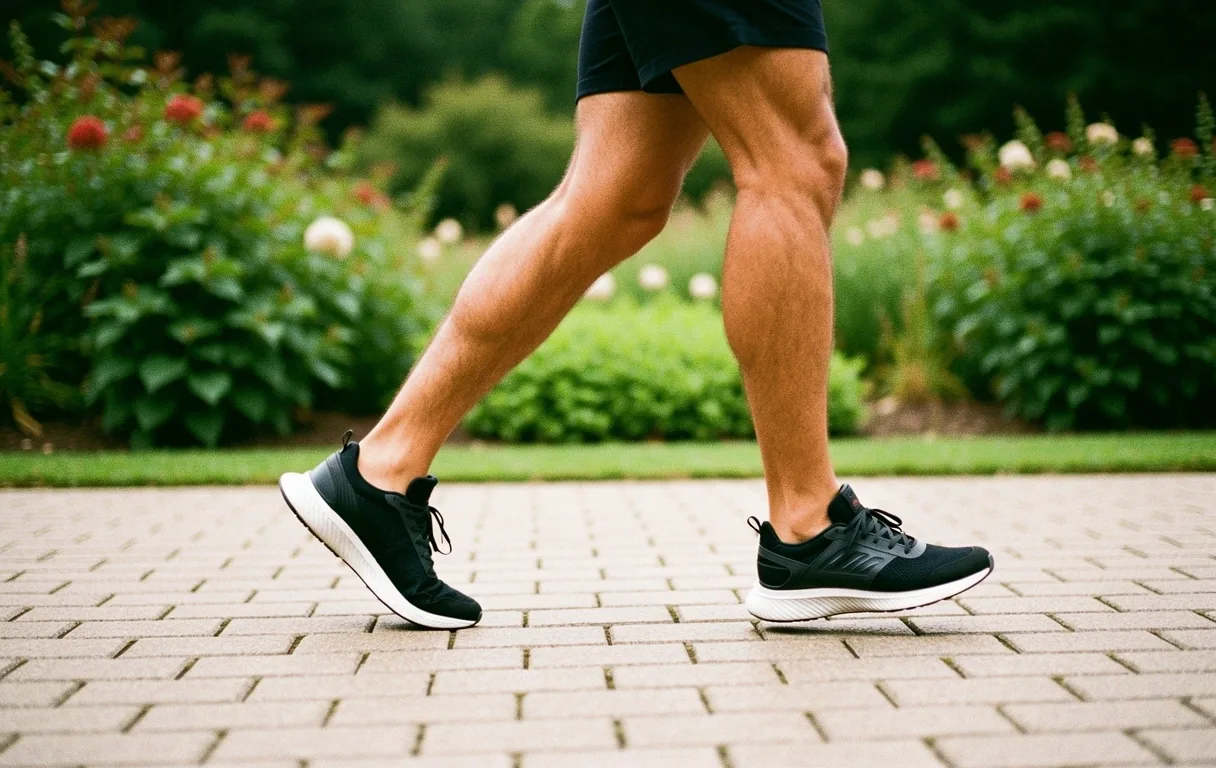 Mechanical stress of a foot striking the ground