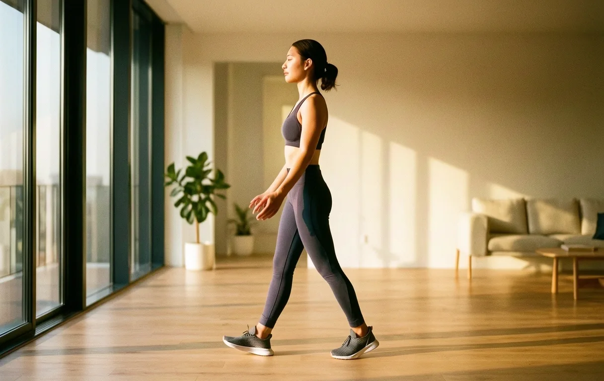 Calm, balanced body in a peaceful space